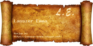 Lasszer Emma névjegykártya